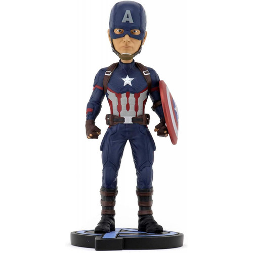 Neca - Avengers: Endgame - Figurine Head Knocker Captain America 20 cm Neca  - Figurine captain america