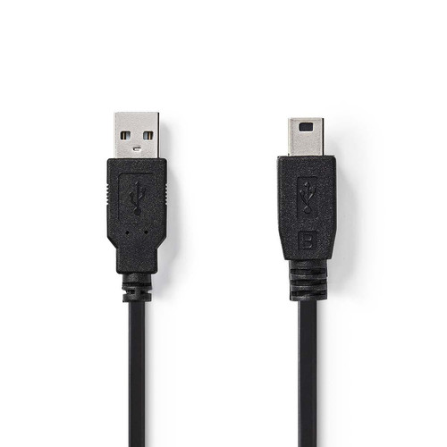 Nedis - Câble USB 2.0 A Mâle - Mini Mâle à 5 Broches 3,0 m Noir Nedis  - Adaptateurs