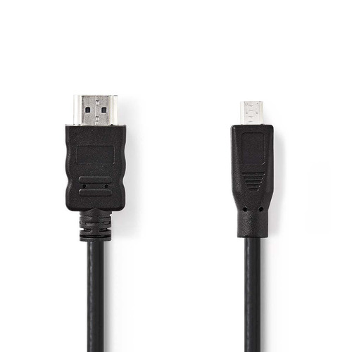 Nedis - Câble HDMI™ Haute Vitesse avec Ethernet Connecteur HDMI - Micro-connecteur HDMI 2,0 m Noir Nedis  - Adaptateur micro hdmi