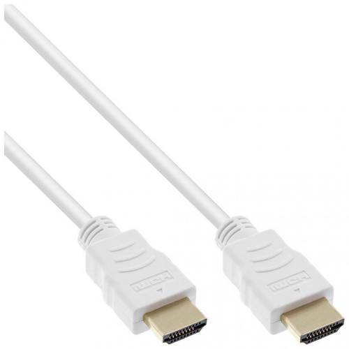 Nedis - Câble HDMI haute vitesse InLine® avec Ethernet mâle à blanc plaqué or de 3 m Nedis  - Câble et Connectique Nedis