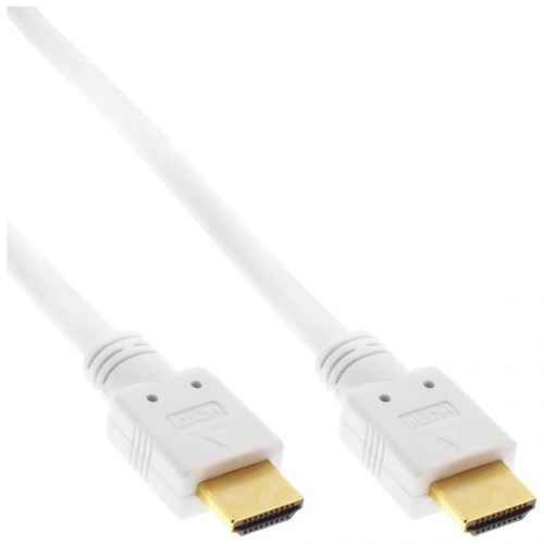 Nedis - Câble HDMI haute vitesse InLine® avec Ethernet mâle à blanc plaqué or de 7,5 m Nedis  - Câble et Connectique Nedis