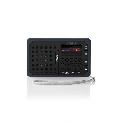 Nedis - Radio FM | 3,6 W | Port USB et Logement Carte microSD | Noir/Gris - Enceinte et radio Nedis