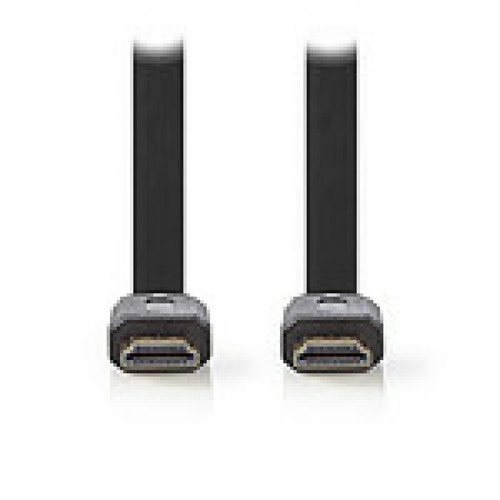 Nedis - Nedis Câble HDMI plat haute vitesse avec Ethernet Noir (3 mètres) Nedis  - Adaptateurs