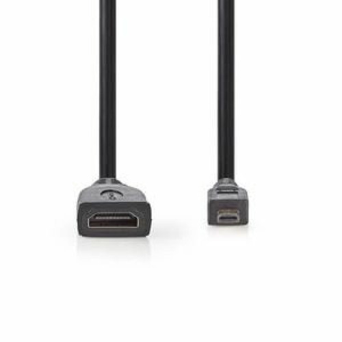 Nedis - Nedis Câble Micro HDMI mâle / HDMI femelle haute vitesse avec Ethernet Noir (20 cm)) Nedis  - Adaptateur micro hdmi