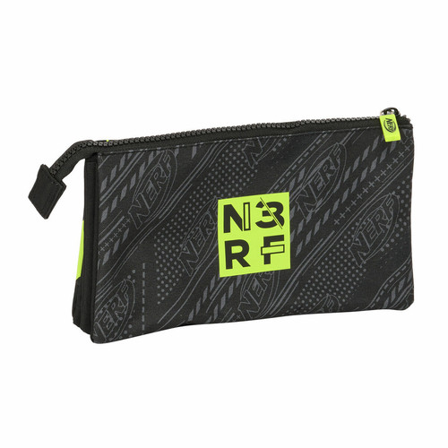 Nerf - Trousse Fourre-Tout Triple Nerf Get ready Noir 22 x 12 x 3 cm Nerf  - Bonnes affaires Nerf