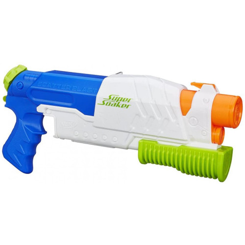 Nerf - pistolet a eau Super Soaker Scatter Blast bleu blanc vert - Nerf