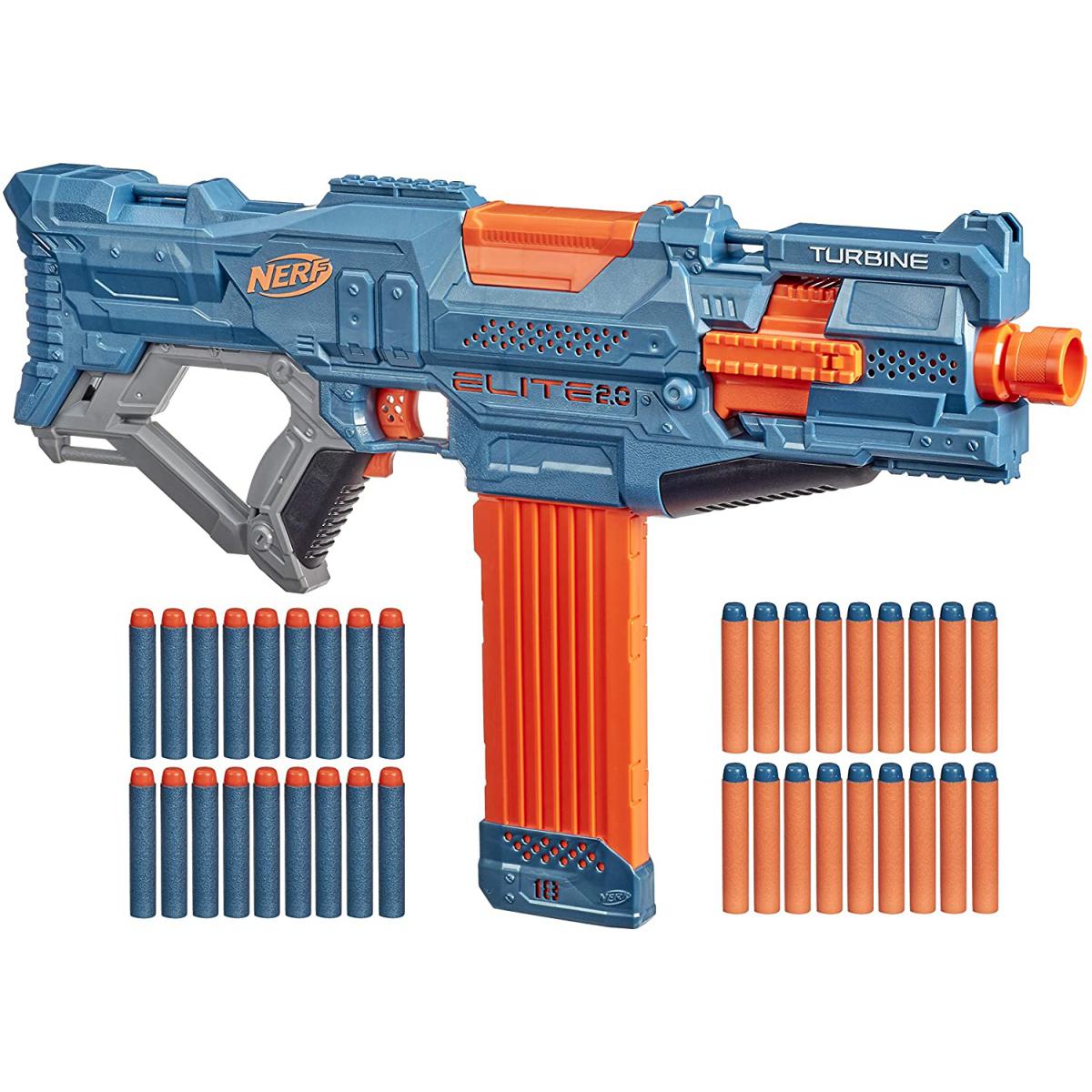 pistolet Elite 2.0 Turbine CS-18 et Flechettes bleu orange