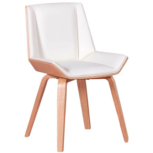 Chaises Nest Dream Chaise en bois clair d'érable avec coussin en similicuir - Nordic S