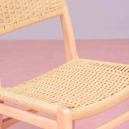 Nest Dream Chaise de salle à manger scandinave en bois de hêtre - Liam