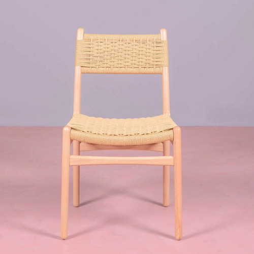Chaises Chaise de salle à manger scandinave en bois de hêtre - Liam