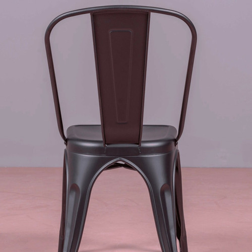 Chaises Chaise en métal et acier de style industriel - Bistro