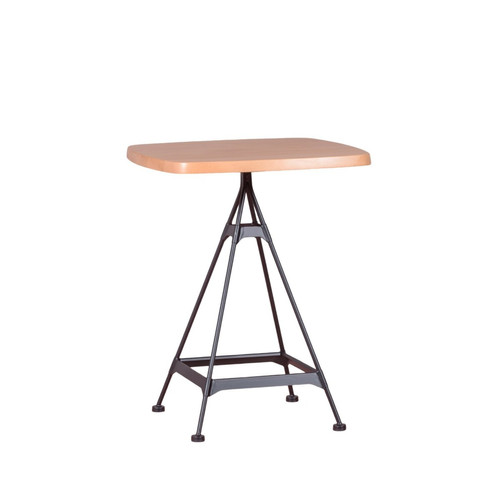 Nest Dream - Table haute industrielle en bois de hêtre et acier laqué (60x60cm) - Amadeus Nest Dream  - Table acier bois industriel
