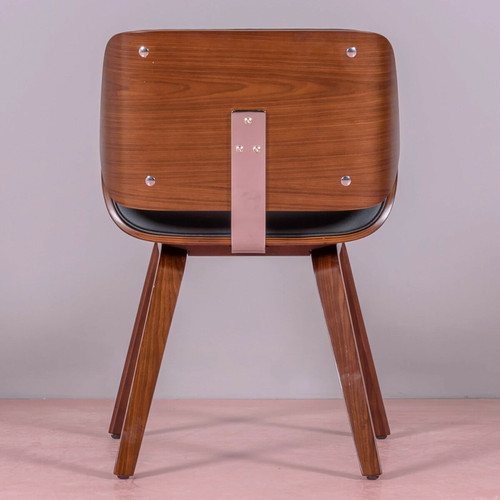 Chaises Chaise en bois foncé d'érable avec coussin en similicuir - Nordic