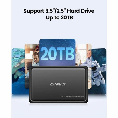 Boitier disque dur Orico Boîtier Externe USB 3.0 pour 2.5 Pouces Disque Dur SATA III II I HDD SSD 2To Max 5Gbps