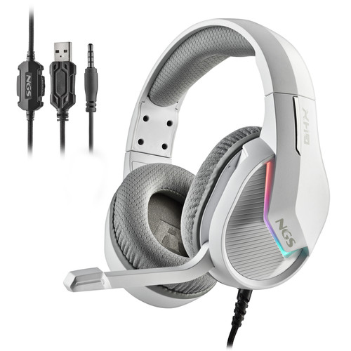 Micro-Casque Ngs NGS GHX-515 Casque Avec fil Arceau Jouer USB Type-A Blanc