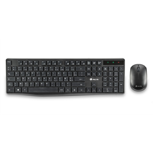 Ngs - NGS ALLURE KIT FRENCH: combo avec souris et clavier sans fil 2,4 GHz. 12 touches FN + multimedia. 1200 dpi DISPOSITION: FRANÇAIS - AZERTY Ngs  - Pack Clavier Souris Azerty