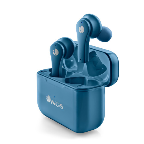Ngs - NGS ARTICA BLOOM AZURE: Ecouteurs intra compatibles avec les technologies TWS et Bluetooth. Autonomie 24 heures - Contrôle tactile - USB TYPEC. Bleu. - Casque Intra auriculaire
