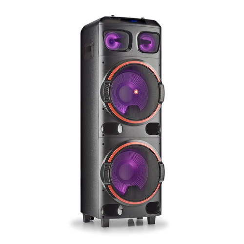 Ngs - NGS WILD DUB 2 HAUT PARLEUR 800W DOUBLE 12" WOOFER PORTABLE compatible avec technologie Bluetooth et TWS. USB/MICRO SD/AUX IN. lumières LED Ngs   - Ngs