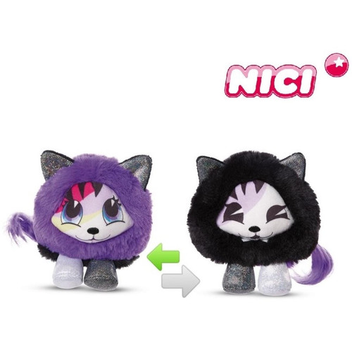 Héros et personnages NICI Nici - Pixidoos Pets - Peluche Réversible Chat Sunbi - 12 cm