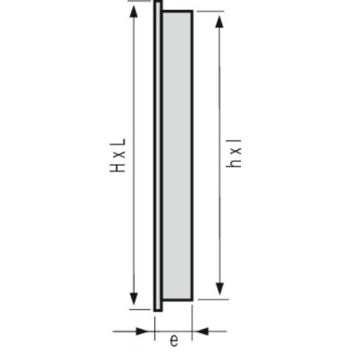 Nicoll Grilles de ventilation rectangulaires à encastrer 84 x 230 mm  avec moustiquaire