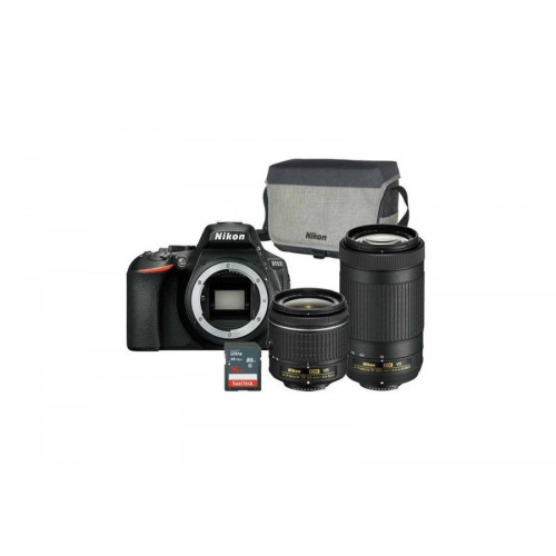 Nikon - Appareil photo Reflex D5600 + 18-55 + 70-300VR + 16Go + sac - Nikon