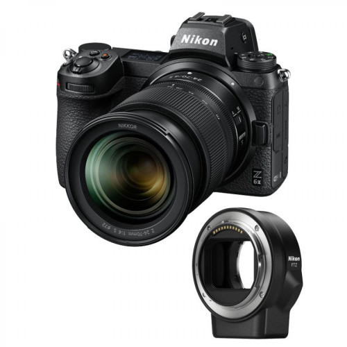 Nikon - NIKON Z6 II + Z 24-70mm f/4 S + FTZ Adaptateur - Appareil Hybride