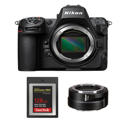 Nikon - Nikon Z8 Boîtier + Nikon FTZ II + Carte SD SanDisk 64 Go Extreme PRO CFexpress Type B Nikon  - Nikon