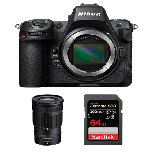 Nikon - Nikon Z8 Kit Z 24-120mm f4 S + Carte SanDisk 64 Go Extreme PRO SDXC UHS-II - Appareil Photo Nikon