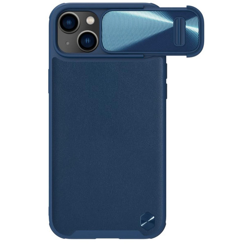Nillkin - Coque en TPU + PU NILLKIN compatible avec la recharge magnétique sans fil, antichoc avec glissière pour appareil photo pour votre iPhone 14 - bleu - Nillkin