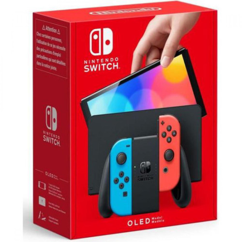 Nintendo -Console Nintendo Switch (modèle OLED) : Nouvelle version, Ecran 7 pouces - avec un Joy-Con Neon Nintendo  - Nintendo