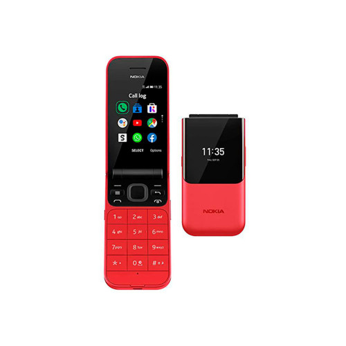 Nokia - Nokia 2720 Flip 4G Rouge Dual SIM avec Google Assistant et bouton d'urgence Nokia  - Nokia