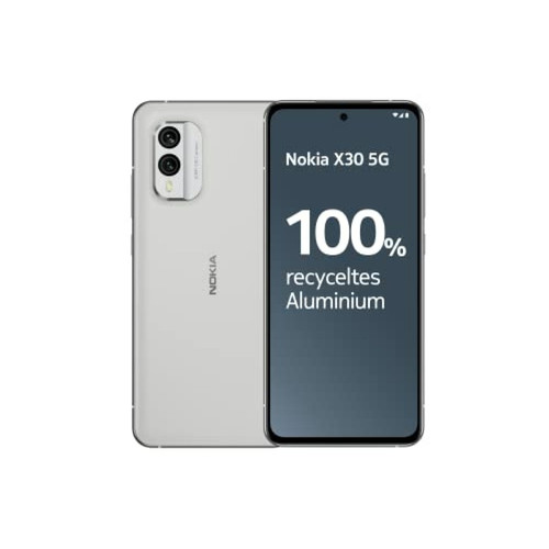 Nokia - X30 5G 256 Go Téléphone portable Blanc glacé Android 12 8 Go - Smartphone Android Nokia