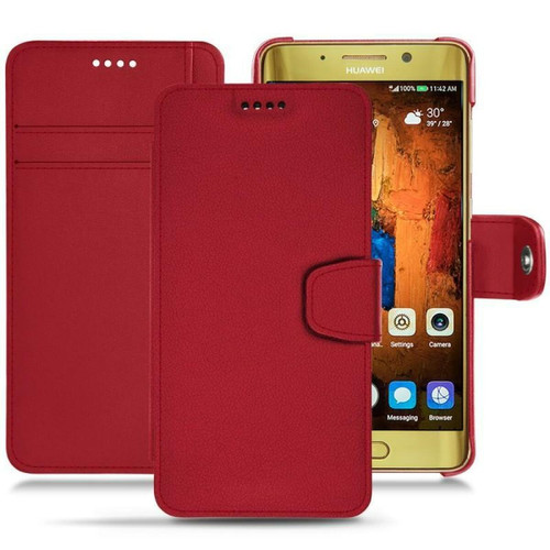 Noreve - Housse cuir Huawei Mate 9 Pro - Rabat portefeuille - Rouge PU ( Pantone #d50032 ) - NOREVE Noreve  - Huawei mate 9 pro