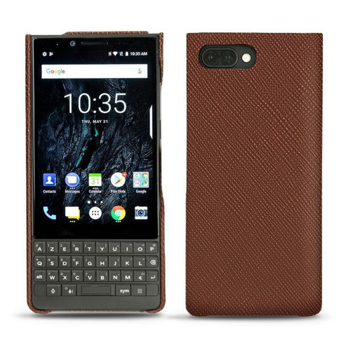 Noreve - Coque cuir Blackberry Key2 - Coque arrière - Marron délicat ( Pantone #95614d) - NOREVE Noreve  - Coque, étui smartphone