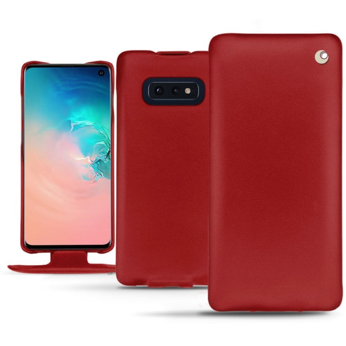 Noreve - Housse cuir Samsung Galaxy S10E - Rabat vertical - Rouge ( Nappa - Pantone #d50032 ) - NOREVE Noreve  - Coque, étui smartphone