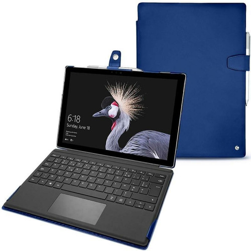 Noreve - Housse cuir Microsoft Surface Pro 6 - Seconde peau - Bleu océan ( Nappa - Pantone #15458a) - NOREVE Noreve  - Accessoire Tablette
