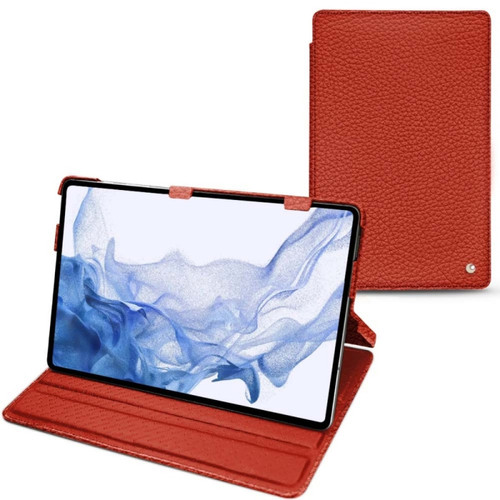 Noreve - Housse cuir Samsung Galaxy Tab S8 Ultra - Rabat horizontal - Papaye ( Pantone #b54317 ) - NOREVE Noreve  - Accessoire Tablette