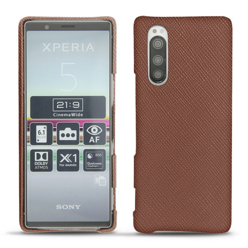 Noreve - Coque cuir Sony Xperia 5 - Coque arrière - Marron délicat ( Pantone #95614d) - NOREVE Noreve - Coque iphone 5, 5S Accessoires et consommables