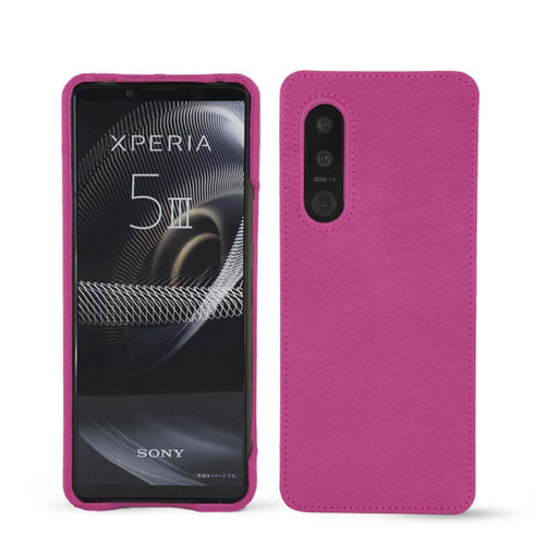 Noreve - Coque cuir Sony Xperia 5 III - Coque arrière - Rose BB ( Pantone #DB599F ) - NOREVE Noreve - Noreve