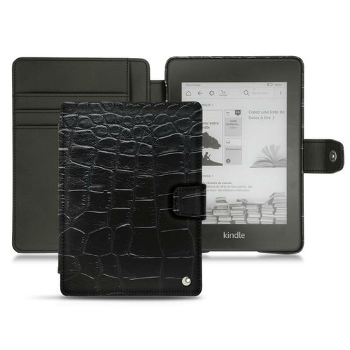 Noreve - Housse cuir Amazon Kindle Paperwhite (2018) - Rabat portefeuille - Crocodile nero ( Noir / Black) - NOREVE Noreve  - Accessoire Tablette