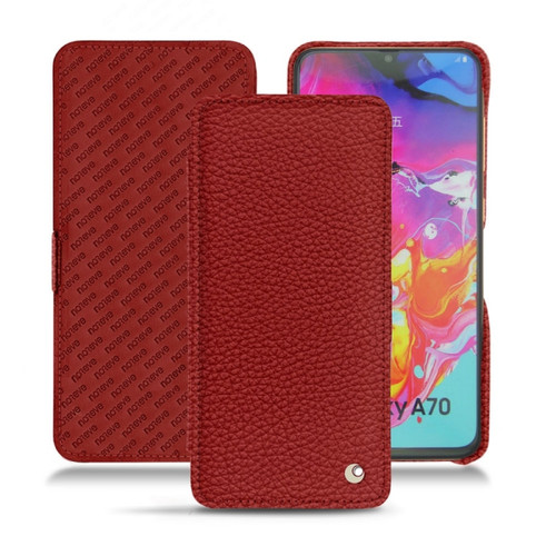 Noreve - Housse cuir Samsung Galaxy A70 - Rabat horizontal - Tomate ( Pantone #a61715 ) - NOREVE Noreve - Accessoires Samsung Galaxy A Accessoires et consommables