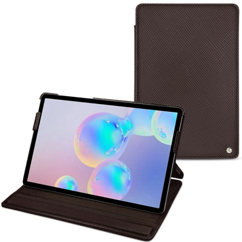 Noreve - Housse cuir Samsung Galaxy Tab S6 - Rabat horizontal - Marron envoûtant ( Pantone #4e3629 ) - NOREVE Noreve  - Accessoire Tablette