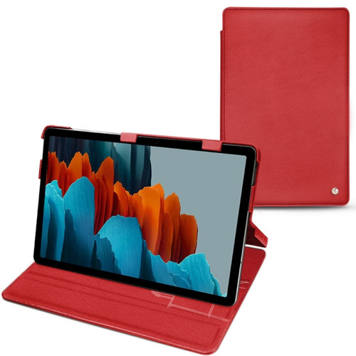 Noreve - Housse cuir Samsung Galaxy Tab S7 - Rabat horizontal - Rouge troupelenc ( Pantone #AB191A ) - NOREVE Noreve  - Housse, étui tablette
