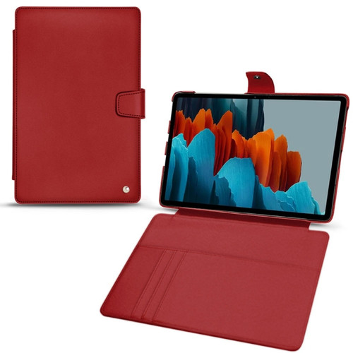 Noreve - Housse cuir Samsung Galaxy Tab S7+ - Rabat portefeuille - Rouge ( Nappa - Pantone #d50032 ) - NOREVE Noreve  - Accessoire Tablette