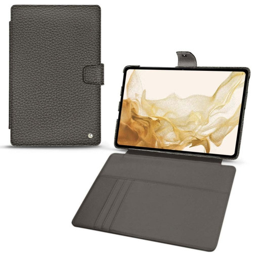 Noreve - Housse cuir Samsung Galaxy Tab S8 - Rabat portefeuille - Anthracite ( Pantone #41403c ) - NOREVE Noreve  - Accessoire Tablette