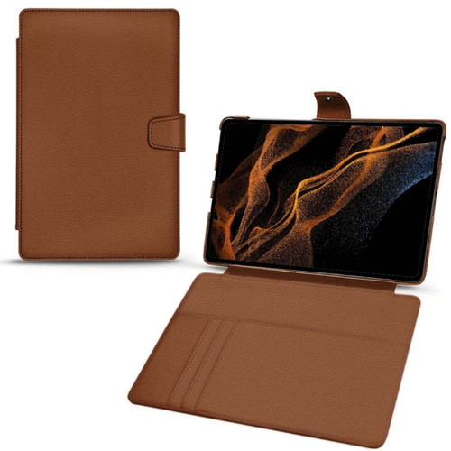 Noreve - Housse cuir Samsung Galaxy Tab S8+ - Rabat portefeuille - Marron PU ( Pantone #8B4720 ) - NOREVE Noreve  - Accessoires et consommables