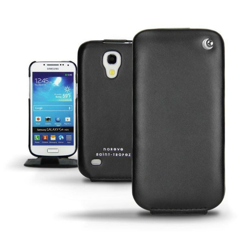 Coque, étui smartphone Noreve Housse cuir Samsung GT-i9190 Galaxy S4 mini - Rabat vertical - Noir ( Nappa / Black ) - NOREVE