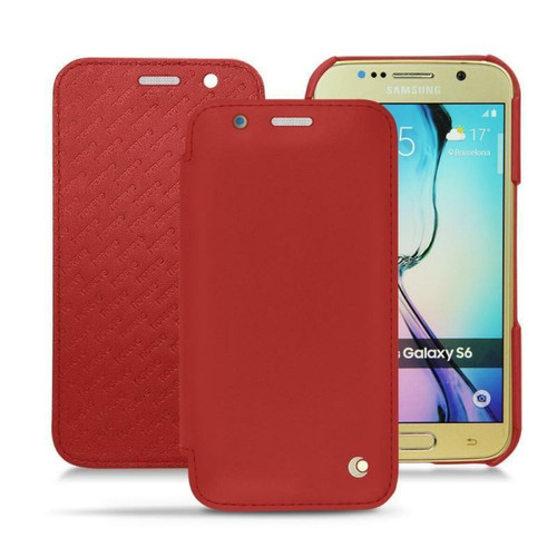 Noreve - Housse cuir Samsung SM-G920A Galaxy S6 - Rabat horizontal - Rouge ( Nappa - Pantone #d50032 ) - NOREVE Noreve  - Coque Galaxy S6 Coque, étui smartphone
