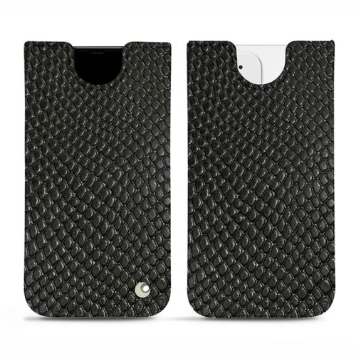 Noreve - Pochette cuir Apple iPhone 12 - Pochette - Serpent nero ( Noir / Black) - NOREVE Noreve  - Accessoires et consommables