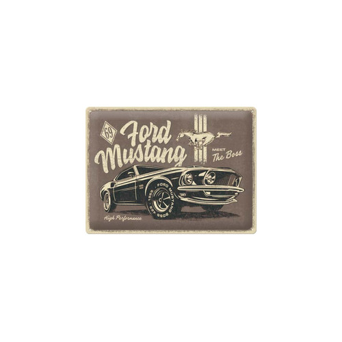 Nostalgic Art - Plaque décorative en métal en relief 40 x 30 cm Ford Mustang - The Boss. Nostalgic Art  - Décoration murale métal Décoration